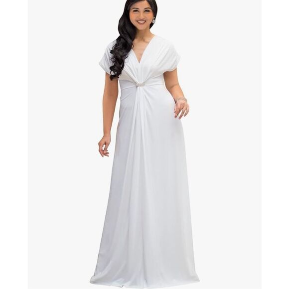 Long Sleeve Maxi Polyester Regular Wedding Dress vkr2016